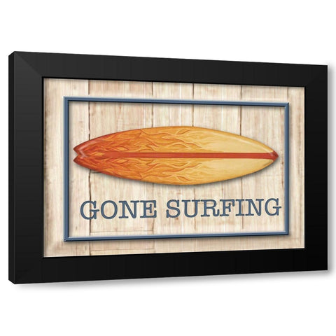 Catch a Wave I Black Modern Wood Framed Art Print with Double Matting by Diannart