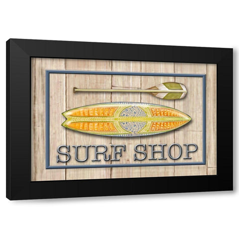 Catch a Wave IV Black Modern Wood Framed Art Print by Diannart