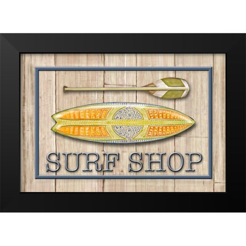 Catch a Wave IV Black Modern Wood Framed Art Print by Diannart