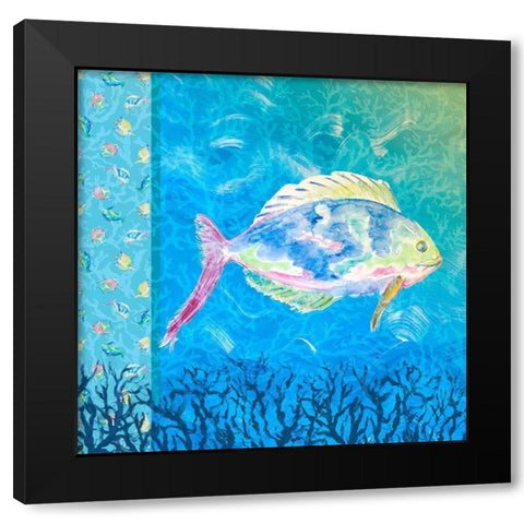 Under the Sea I Black Modern Wood Framed Art Print by DeRice, Julie