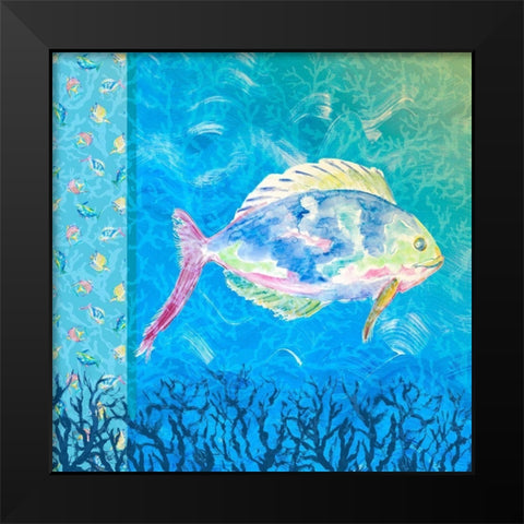 Under the Sea I Black Modern Wood Framed Art Print by DeRice, Julie