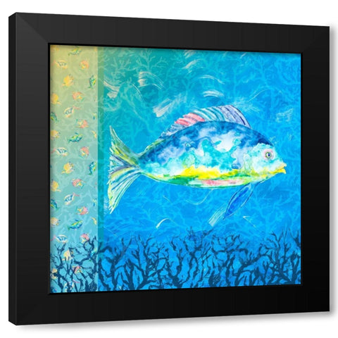 Under the Sea III Black Modern Wood Framed Art Print by DeRice, Julie