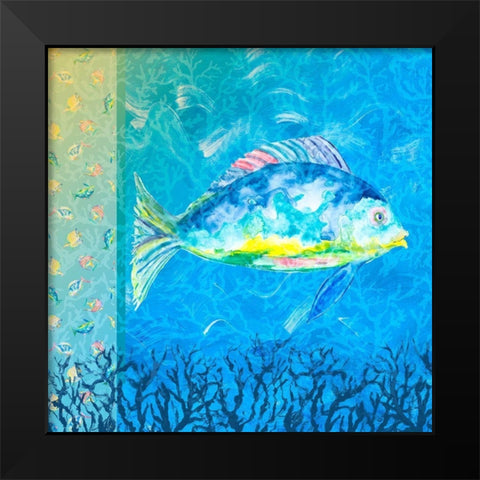 Under the Sea III Black Modern Wood Framed Art Print by DeRice, Julie