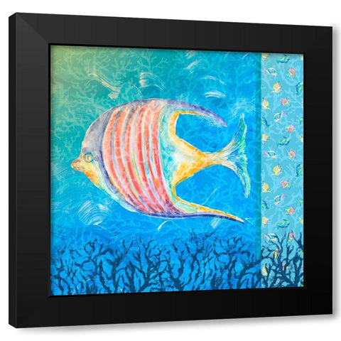 Under the Sea II Black Modern Wood Framed Art Print by DeRice, Julie