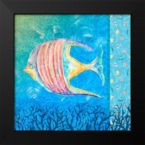 Under the Sea II Black Modern Wood Framed Art Print by DeRice, Julie
