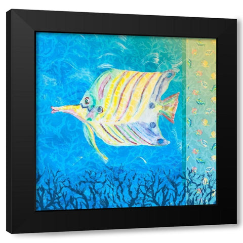 Under the Sea IV Black Modern Wood Framed Art Print by DeRice, Julie