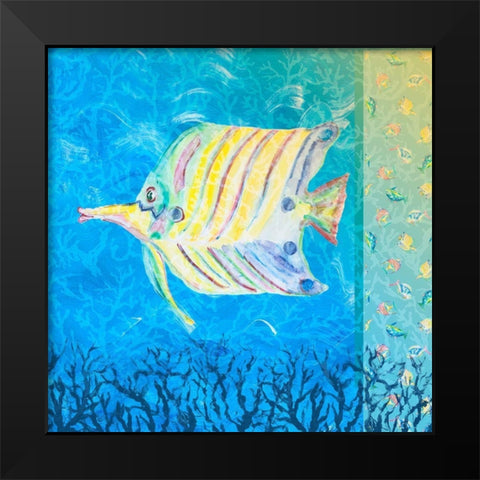 Under the Sea IV Black Modern Wood Framed Art Print by DeRice, Julie