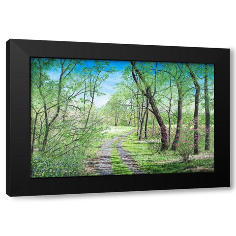 Springs Poetry Black Modern Wood Framed Art Print by Redding, James