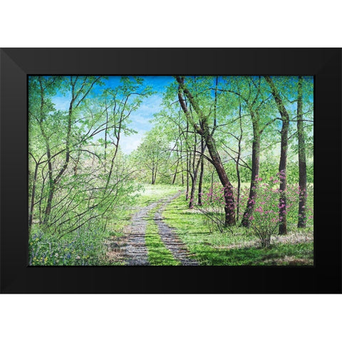Springs Poetry Black Modern Wood Framed Art Print by Redding, James