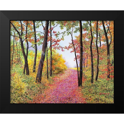 Autumns Poetry Black Modern Wood Framed Art Print by Redding, James
