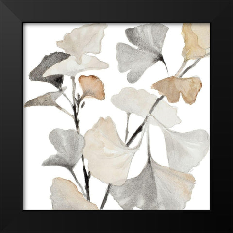 Neutral Ginko Stems I Black Modern Wood Framed Art Print by Loreth, Lanie