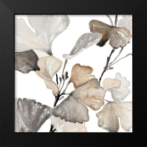 Neutral Ginko Stems II Black Modern Wood Framed Art Print by Loreth, Lanie