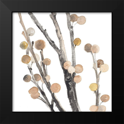 Berry Stems Black Modern Wood Framed Art Print by Loreth, Lanie