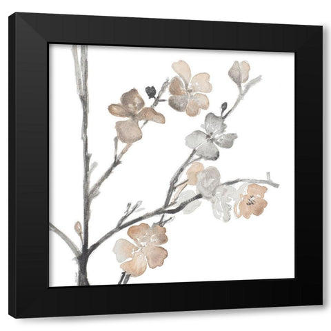 Bloom Stems Black Modern Wood Framed Art Print by Loreth, Lanie