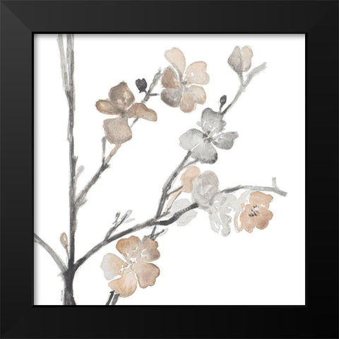Bloom Stems Black Modern Wood Framed Art Print by Loreth, Lanie