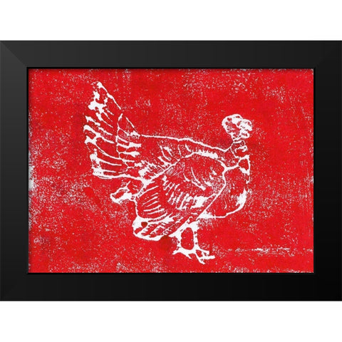 Country Turkey Black Modern Wood Framed Art Print by Loreth, Lanie