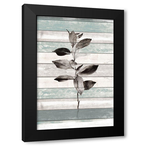 Tonal Leaves on Wood III Black Modern Wood Framed Art Print by Loreth, Lanie