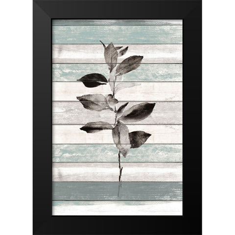 Tonal Leaves on Wood III Black Modern Wood Framed Art Print by Loreth, Lanie