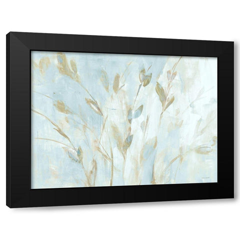 Soft Misty Leaves Black Modern Wood Framed Art Print with Double Matting by Loreth, Lanie