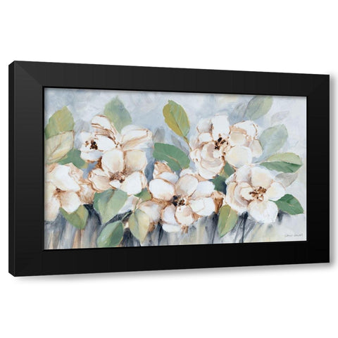 Modern Fleurs Black Modern Wood Framed Art Print with Double Matting by Loreth, Lanie