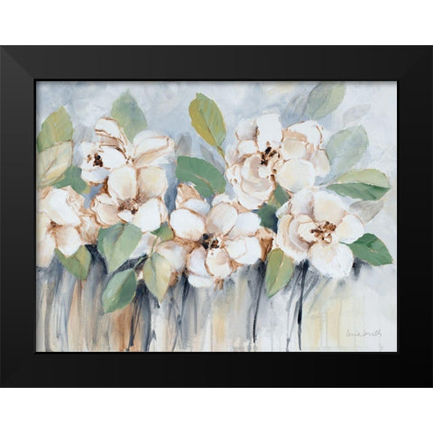 Modern Fleurs Black Modern Wood Framed Art Print by Loreth, Lanie