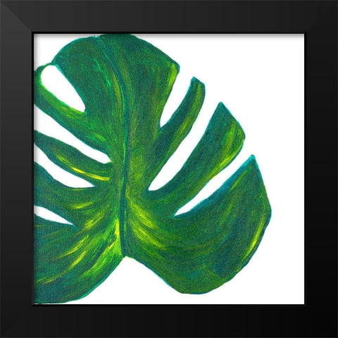 Minty Greens Black Modern Wood Framed Art Print by Danelle, B.