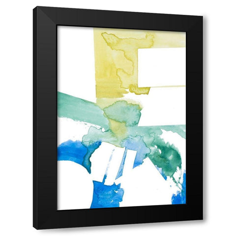 Urban Waters Black Modern Wood Framed Art Print by Danelle, B.