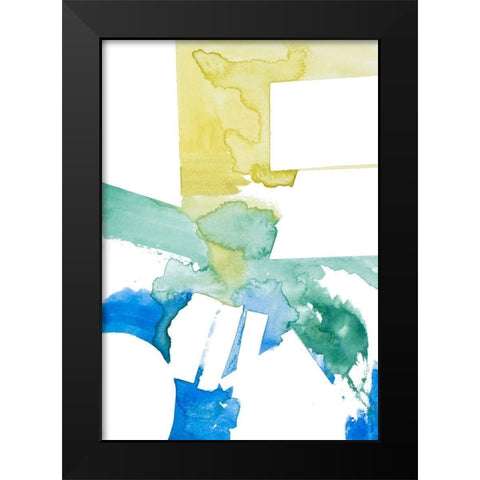 Urban Waters Black Modern Wood Framed Art Print by Danelle, B.