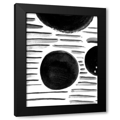 Meridian Black Modern Wood Framed Art Print with Double Matting by Danelle, B.