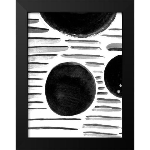 Meridian Black Modern Wood Framed Art Print by Danelle, B.