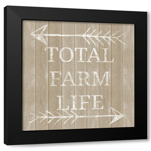 Total Farm Life Black Modern Wood Framed Art Print by SD Graphics Studio