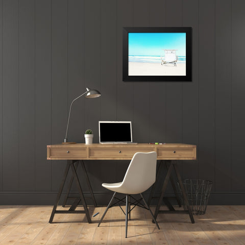 On the Coast Black Modern Wood Framed Art Print by Wilson, Kali