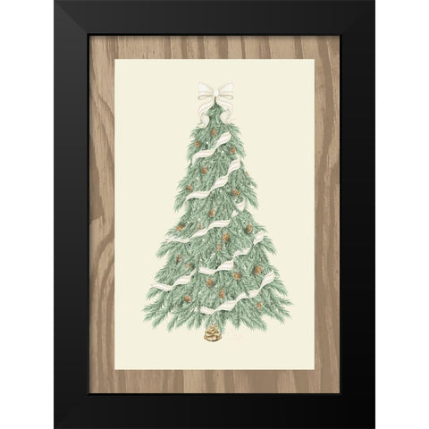 Hometown Christmas on Wood I Black Modern Wood Framed Art Print by Metz, Andi