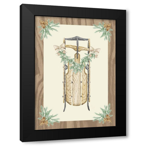 Hometown Christmas on Wood II Black Modern Wood Framed Art Print by Metz, Andi