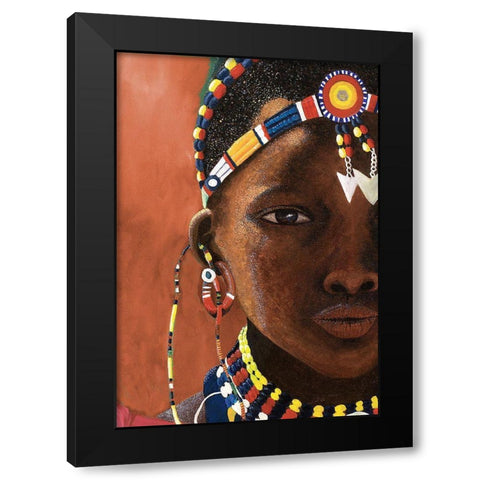 Child Of The World Black Modern Wood Framed Art Print by Morris, Megan