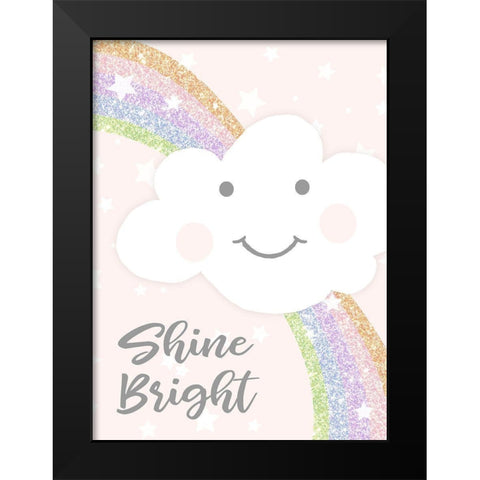 Shine Bright Black Modern Wood Framed Art Print by Quach, Anna