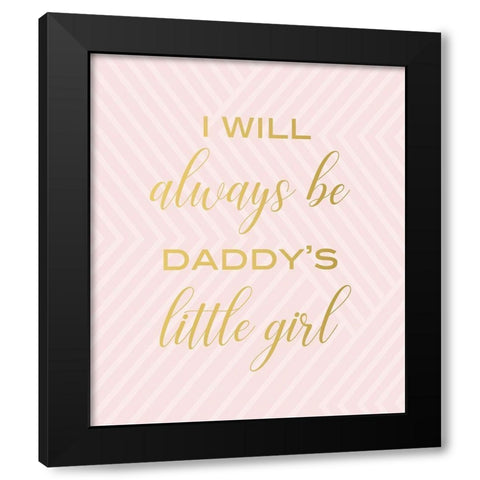 Little Girls Black Modern Wood Framed Art Print by Quach, Anna