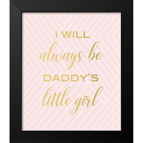 Little Girls Black Modern Wood Framed Art Print by Quach, Anna