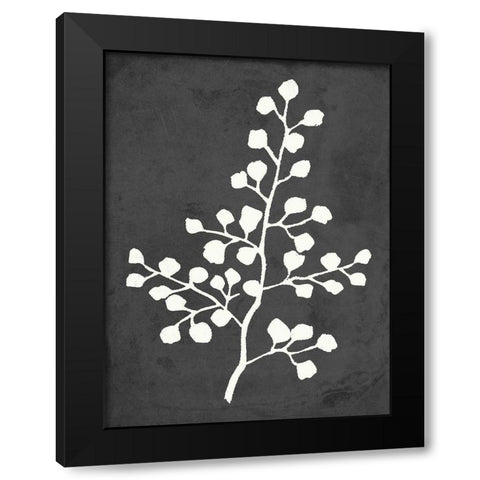 Fern Silhouette II Black Modern Wood Framed Art Print with Double Matting by Quach, Anna
