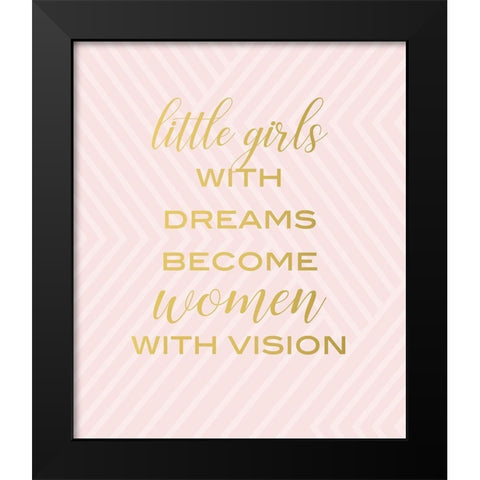 Dreams Black Modern Wood Framed Art Print by Quach, Anna