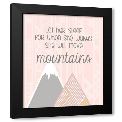 Shell Move Mountains Black Modern Wood Framed Art Print with Double Matting by Quach, Anna