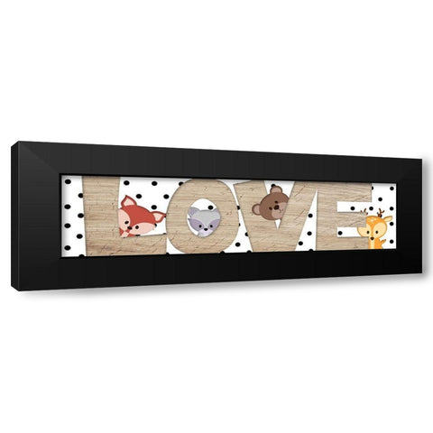 Love Black Modern Wood Framed Art Print by Quach, Anna