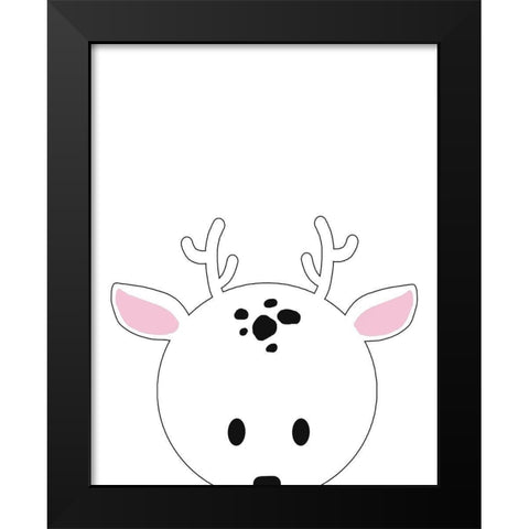 Peek-A-Boo I Black Modern Wood Framed Art Print by Quach, Anna