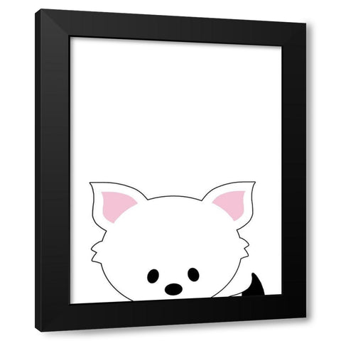 Peek-A-Boo II Black Modern Wood Framed Art Print by Quach, Anna