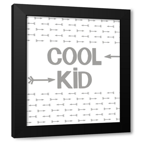 Cool Kid Black Modern Wood Framed Art Print with Double Matting by Quach, Anna