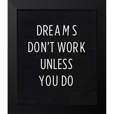 Dreams Black Modern Wood Framed Art Print by Quach, Anna