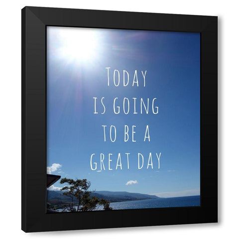 Great Day Black Modern Wood Framed Art Print with Double Matting by Quach, Anna