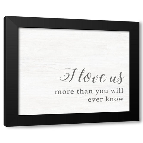 I Love Us Black Modern Wood Framed Art Print with Double Matting by Quach, Anna