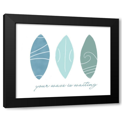 Your Wave Black Modern Wood Framed Art Print by Quach, Anna