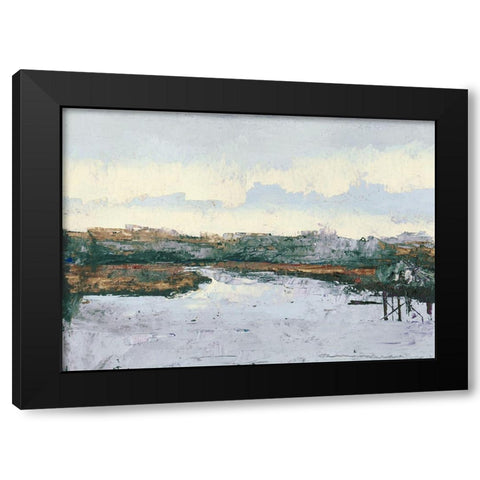 Along the Waters Black Modern Wood Framed Art Print by Green, Jenny